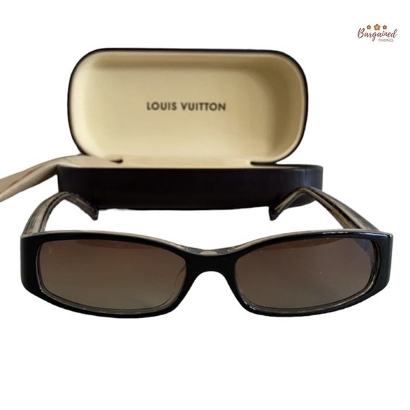Authentic LOUIS VUITTON Black Rims Brown Lenses Gradient Tint Sunglasses ZO111W - Picture 1 of 12